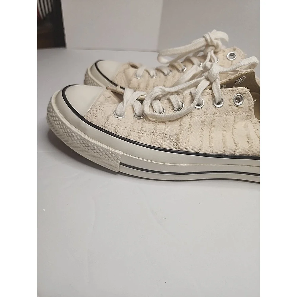 Converse Chuck 70 OX Beige Egret  Shoes Womens‎ 10.5 Textured Low Top Sneaker - Picture 10 of 16